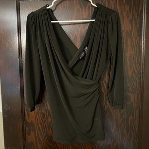 New York & Company Brown Blouse